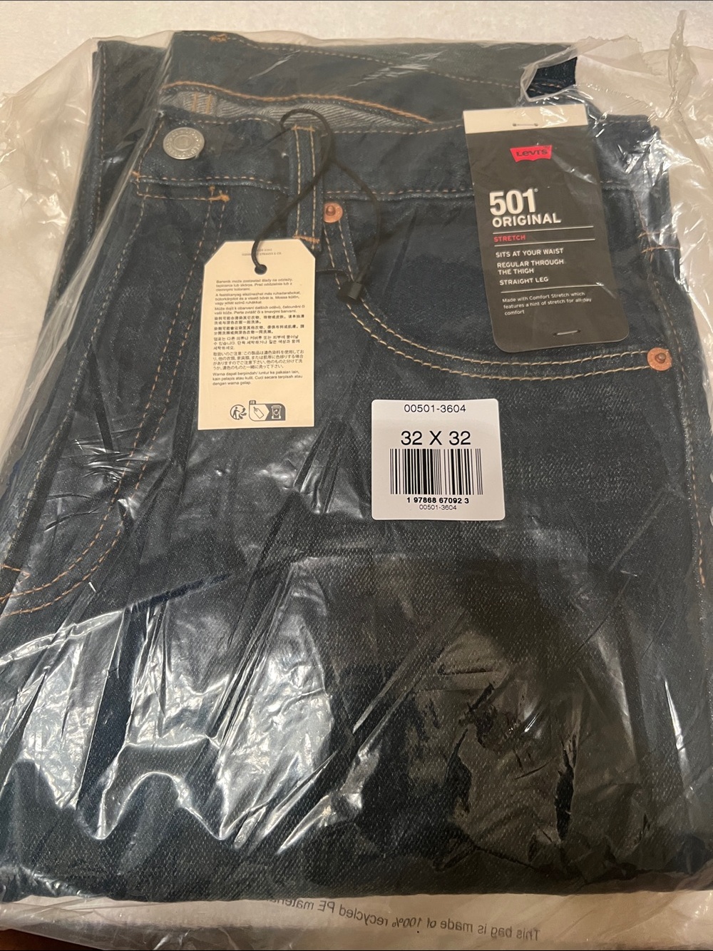 Levi’s 501 Men’s Jeans Sz 32x32 Dark.Wash Blue MSRP: $110
